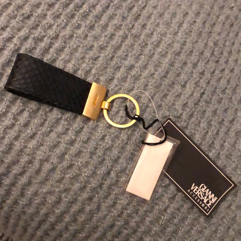 Versace Leather Keychain